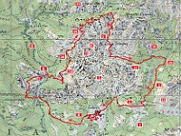 Un' idea del nostro percorso con la numerazione dei sentieri vicini  cartina