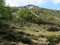 Saliamo sopra l'Alpe, c'e' un pianoro con erba, attraversiamo il ruscello e prendiamo verso sinistra  IMG 1092