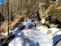 La prima parte è in piano con un pò di neve ghiacciata  IMG 6927
