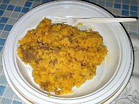 Un ottimo piatto di risotto, zafferano e salsiccia (bravo chef!)  20240214 121110