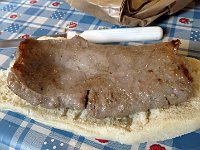 Oggi panino con salamella cucinata in rifugio  IMG 5493