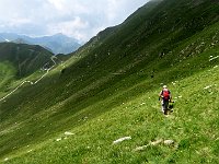 Scendiamo per un tratto senza sentiero dalla cima prendendo il sentiero che dalla Bocchetta di Stazzona porta al Rifugio San Jorio  IMG 5677