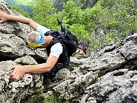 Per salire il Monte Ocone cima N si deve scalare un bel passaggio roccioso (passaggi di II)  20250521 095226