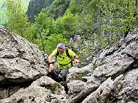 Per salire il Monte Ocone cima N si deve scalare un bel passaggio roccioso (passaggi di II)  20250521 095237