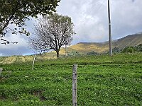 Poi su strada asfaltata, a sinistra la dorsale che abbiamo disceso  20250925 112837